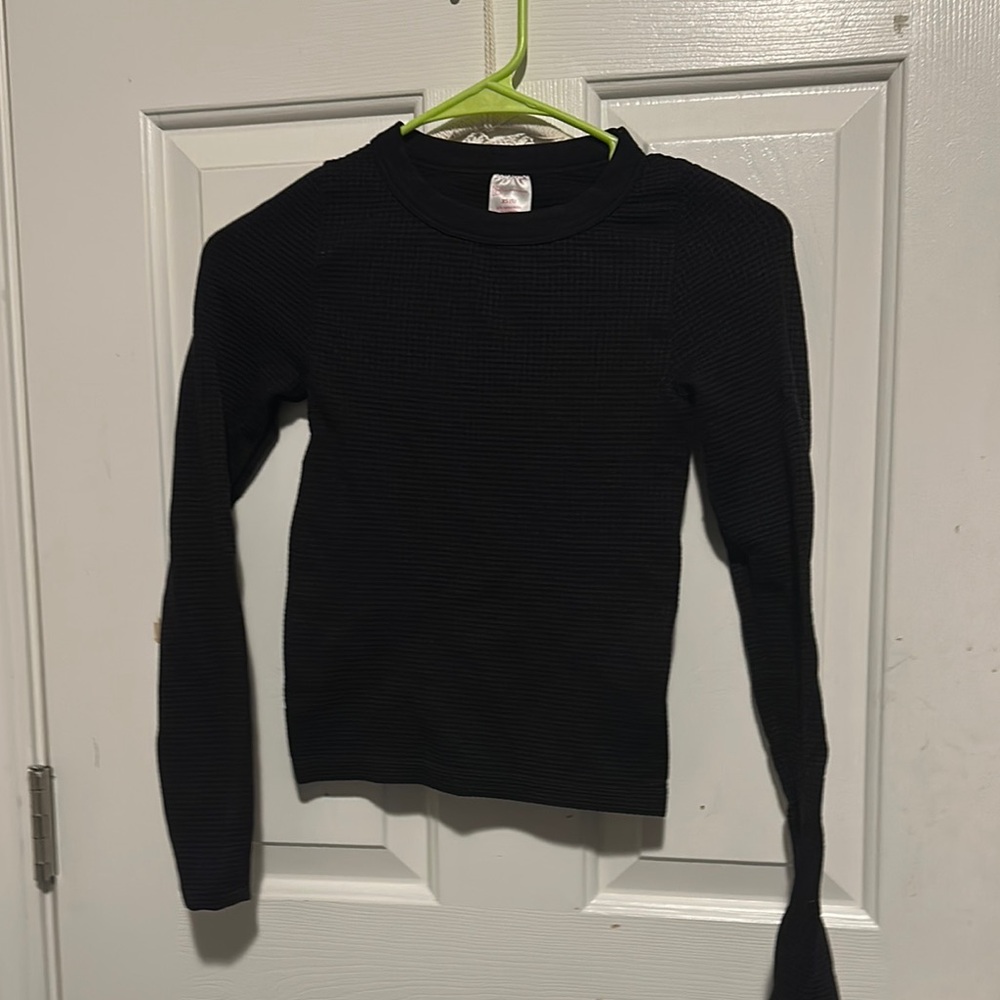 Black Kids Long Sleeve Shirt